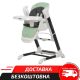 Стільчик-гойдалка для годування дитячий CARRELLO Cascata CRL-10303/1 Tropical Green (шезлонг, качалка) зелений