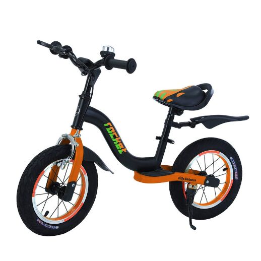 Беговел велобіг від дитячий BALANCE TILLY 12 Rocket T-212520/1 Orange на надувних колесах 12д Помаранчевий