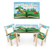 Дитячий стіл з двома стільчиками Bambi 501-136(UA) Школа**