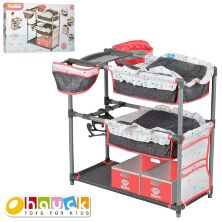 Іграшковий ляльковий МАНЕЖ ліжко для двох ляльок HAUCK D-91805 з пеленальним столиком і скриньками**