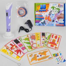 Ручка 3Д для дітей Fun Game 73877 Ручка для 3D малюнків з дисплеєм для хлопчика дівчинки / колір фіолетовий