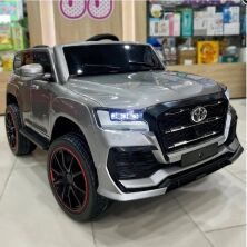 Дитячий електромобіль Джип M 6138EBLRS-11 Toyota шкіряне сидіння сірий автофарбування