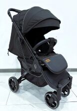 Дитяча прогулянкова алюмінієва коляска "JOY" Livvi LV-08160 з телескопічною ручкою чорна