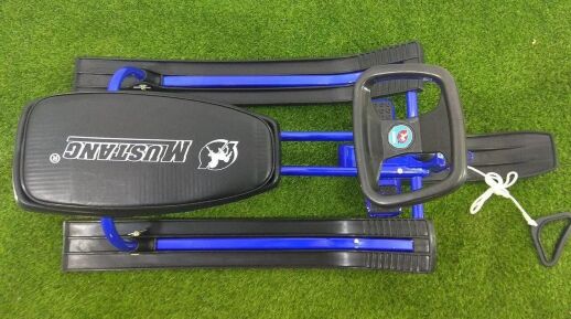 Дитячий Снігокат MUSTANG з м'яким сидінням / Сині