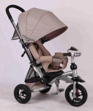 Велосипед коляска дитячий триколісний Azimut Crosser T-350 Eco Air New бежевий