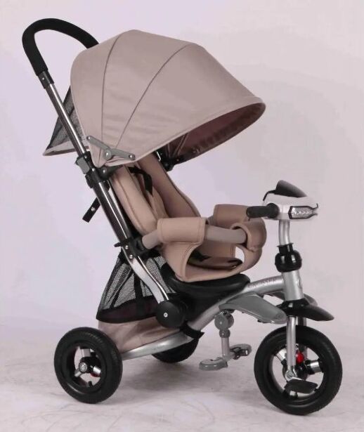 Велосипед коляска дитячий триколісний Azimut Crosser T-350 Eco Air New бежевий