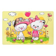 Дитячий стіл зі стільчиком Bambi BSM2K-24 Жовті котики**