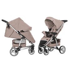 Дитяча прогулянкова коляска CARRELLO Vista CRL-8505 Stone Beige в льоні + дощовик