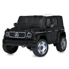 Дитячий електромобіль ДЖИП JJ2088EBLR-1-2(4WD) Mercedes одномісний, повний привід, шкіряне сидіння / чорний