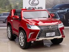 Дитячий двомісний електромобіль Джип 4WD M 3906EBLRS-3 Lexus LX 570 шкіряне сидіння, автофарбування червоний