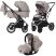 Дитяча універсальна коляска CARRELLO Aurora CRL-6502/1 (3in1) Almond Beige бежева з дощовиком