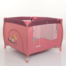 Манеж дитячий EL CAMINO ARENA ME 1030 Rose Len квадратний Льон Рожевий **