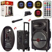 Колонка музична X16526 на акумуляторі пульт мікрофон світло