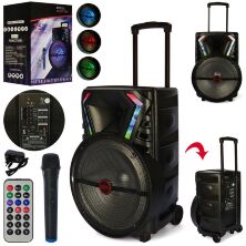 Колонка музична X16526 на акумуляторі пульт мікрофон світло