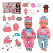 Ігровий набір для дівчинки CYD-202 лялька коляска шезлонг гойдалки сумка