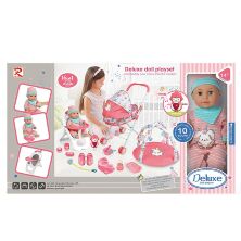 Ігровий набір для дівчинки CYD-202 лялька коляска шезлонг гойдалки сумка