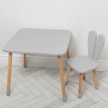 Дитячий столик зі стільчиком Bambi 04-025GREY дерев'яний (МДФ) / колір сірий**