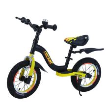 Беговел велобіг від дитячий BALANCE TILLY 12 Rocket T-212520/1 Yellow на надувних колесах 12д жовтий