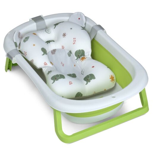 Дитяча пластикова ванночка для купання 77.5 см EL CAMINO ME1151 PLUS Grass Green на ніжках зі зливом та вкладишем