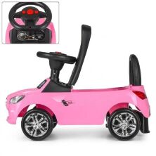 Дитяча каталка Машина-Толокар BAMBI M 3147C-8 Mercedes музичне кермо / рожеве для дівчинки