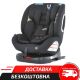 Автокрісло дитяче EL CAMINO Absolute ME 1079 Royal Total Blac група 0+1,2,3 система isofix льон чорний