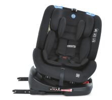 Автокрісло дитяче EL CAMINO Absolute ME 1079 Royal Total Blac група 0+1,2,3 система isofix льон чорний