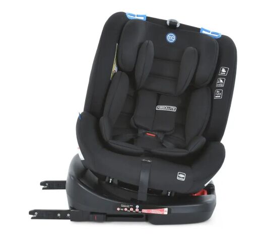Автокрісло дитяче EL CAMINO Absolute ME 1079 Royal Total Blac група 0+1,2,3 система isofix льон чорний