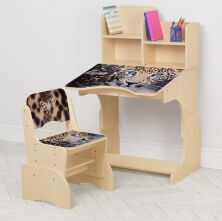Дитяча парта зі стільчиком Bambi B 2071-92-1(EN) Леопард венге**