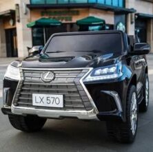 Дитячий двомісний електромобіль Джип 4WD M 3906EBLRS-2 Lexus LX 570 шкіряне сидіння, автофарбування чорний