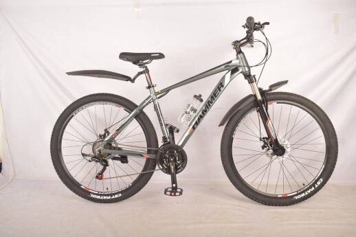 Велосипед спортивний MTB 26 дюймів Hammer NEW S200 рама 17 дюймів, промпідшипник, покришка GST JET ARMOR, сірий