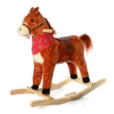 Качалка-каталка Конячка зі звуковими і світловими ефектами MP 2162 рухливий рот і хвіст / в наявності 2 кольори