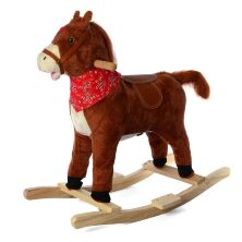 Качалка-каталка Конячка зі звуковими і світловими ефектами MP 2162 рухливий рот і хвіст / в наявності 2 кольори