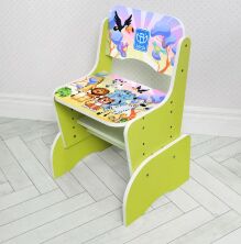Дитяча регульована парта зі стільчиком растишка Bambi BL2071-50-5(UA) / колір Звірі Алфавіт зелене**