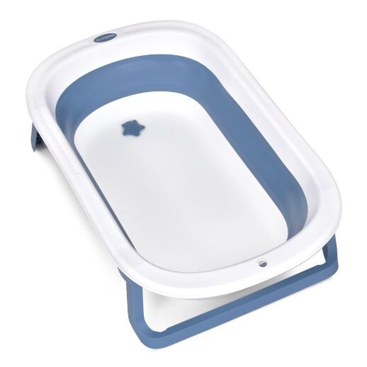 Дитяча складна ванна для купання 78 см EL CAMINO ME 1152 BASIC Blue на ніжках зі зливом, синя