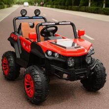 Дитячий двомісний електромобіль Джип Buggy 4WD T-7840 на EVA колесах / червоний