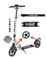 Дорослий двоколісний самокат складаний iTrike SR2-018-10-1-W1 з ручним гальмом і замком / білий**
