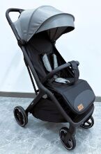 Дитяча прогулянкова алюмінієва коляска "JOY" Willow WL-65510 з телескопічною ручкою сіра