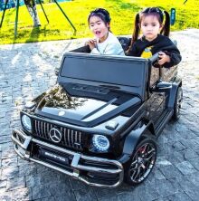 Дитячий двомісний електромобіль машина джип Bambi Racer 4WD Мерседес M 4259EBLRS-2 автопокраска чорний **