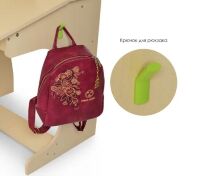 Дитяча дерев'яна парта зі стільчиком W903-10-1 регульована по висоті / з шафками / Венге світло.**