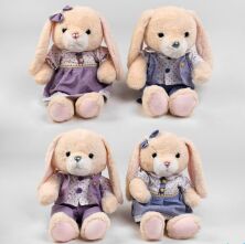 М'яка іграшка Зайчик C 48666 Плюшева Іграшка Зайчик (висота 37 см) / 2 види і 2 кольори (Хлопчик і дівчинка)