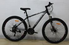 Спортивний Гірський алюмінієвий велосипед 27.5д CORSO «QUANTUM» QTM-27512 Shimano 21 швидкість/ чорно-сірий