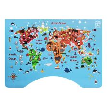 Дитяча парта растишка зі стільчиком Bambi B 2071-45-7 Географія синя**