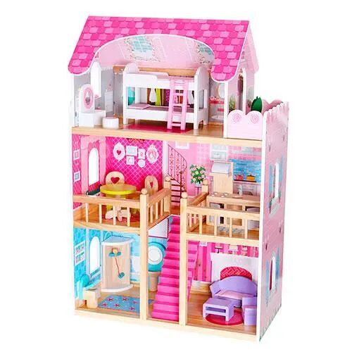 Будиночок для ляльок Лол ЛОЛ 8366 ляльковий Дім триповерховий пластмасовий з ляльками лол і аксесуарами