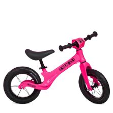 Дитячий беговел велобіг від PROFI KIDS SMG1205A-4 надувні колеса 12 дюймів / магнієва рами / колір рожевий