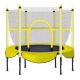 Дитячий батут круглий BT-RJ-0078 діаметр 150 см на пружинах з сіткою висота 100 см / колір жовтий