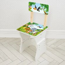 Дитяча парта зі стільчиком HB-301-14(UA) регульована по висоті "Алфавіт / біла"