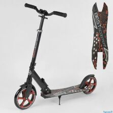 Самокат Best Scooter 88146 затискач керма амортизатор складаний чорно-червоний