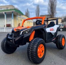 Дитячий двомісний електромобіль Джип Баггі M 5725EBLR-7(24V) з м'яким сидінням та 4 моторами! / помаранчевий