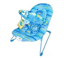 Дитяче крісло-качалка шезлонг Bambi M 1103 з вібрацією. Для хлопчика. Блакитний