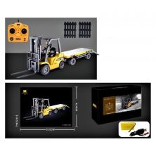 Будівельна техніка на р/у 1576 Вилочний Навантажувач з причепом металевий (10 функцій) / на радіоуправлінні